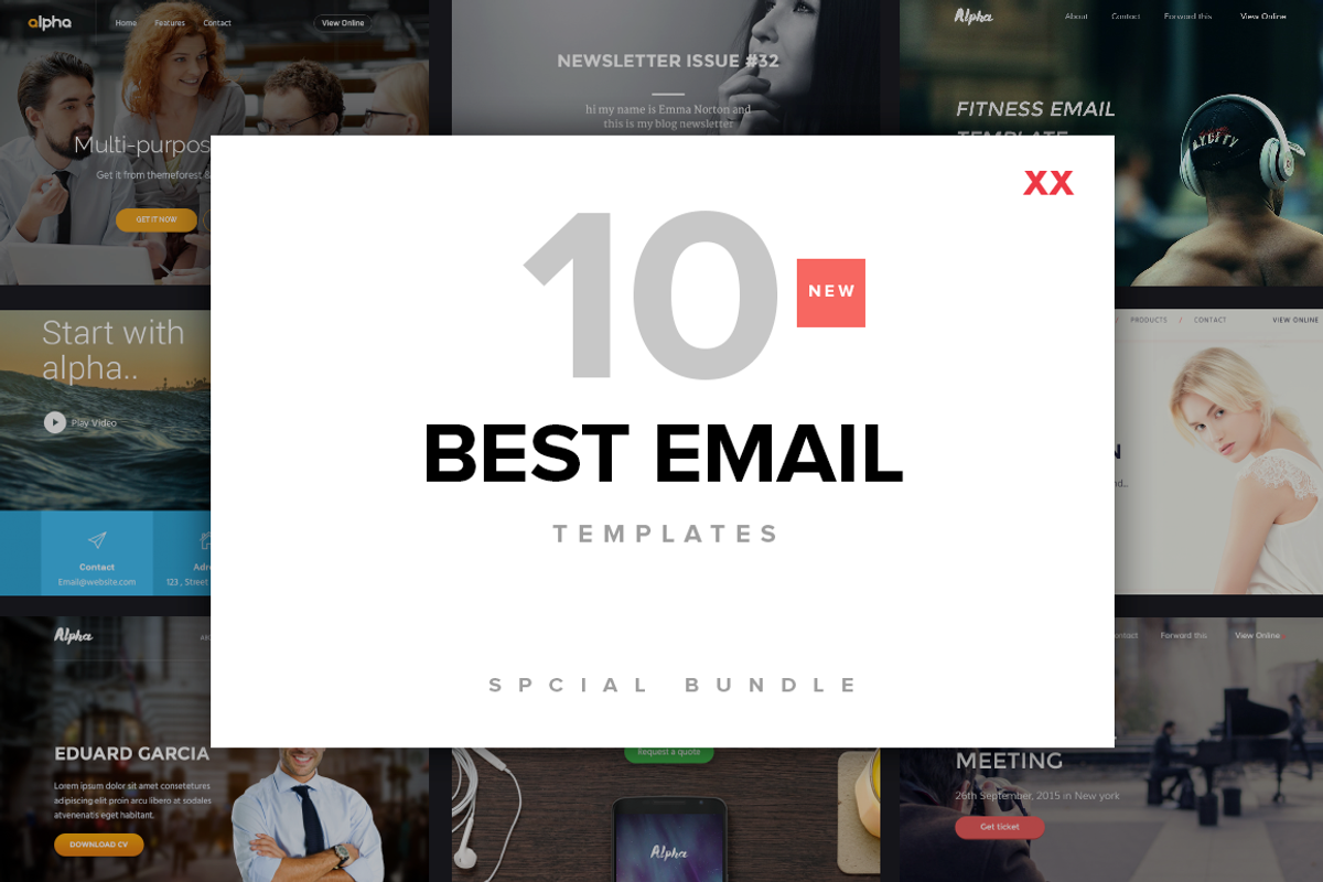 Alpha Pro BUNDLE - 10 Unique Emails, an Email Template by DynamicXX (Photo 1 of 11)