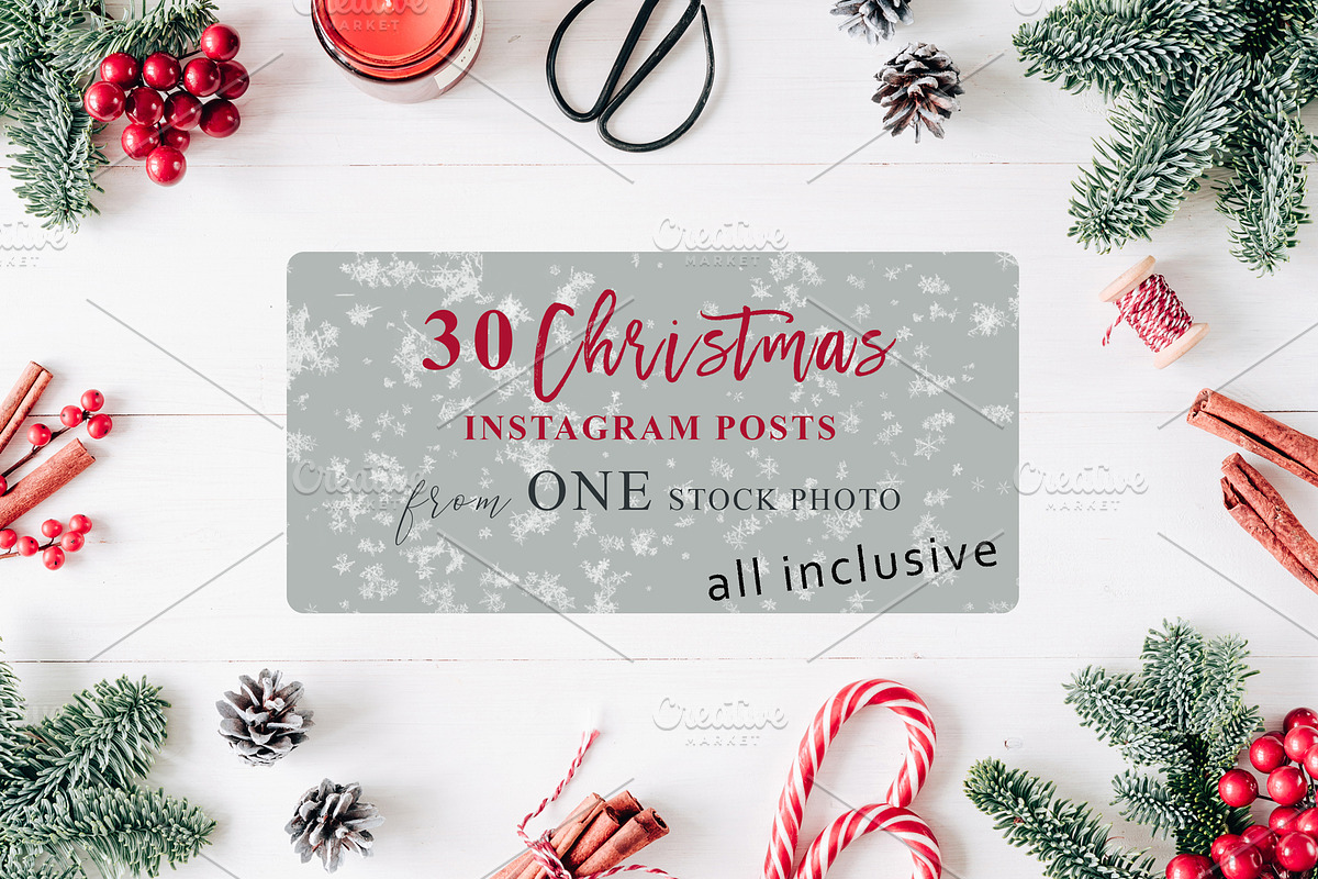 Christmas Card+30 IG Posts (+PSD), a Holiday Photo by Kate Roubin (Photo 1 of 8)