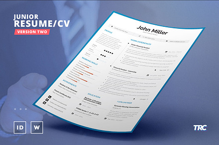 Junior Resume/Cv Template Volume 2