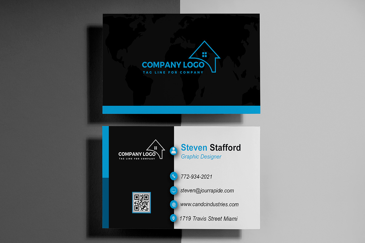 Stylish Business Card PSD preview 2