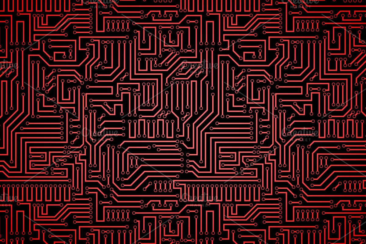 Circuit board seamless patterns set, a Pattern Graphic by mnke art studio (Photo 5 of 5)