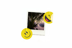 Happy Face Emoticon Tape Stickers