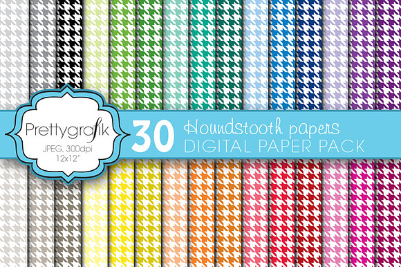houndstooth digital paper preview 2