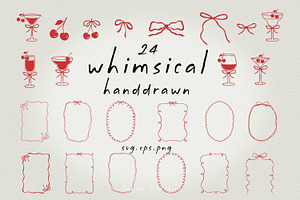 Whimsical Handdrawn Wine Party SVG,
