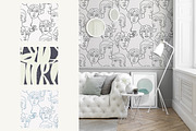 Hand Painted Modern Posters Patterns, a Wallpaper Graphic by TanyaSchuka (Thumbnail 12 of 24)