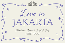 Love in Jakarta - Whimsical Font Duo