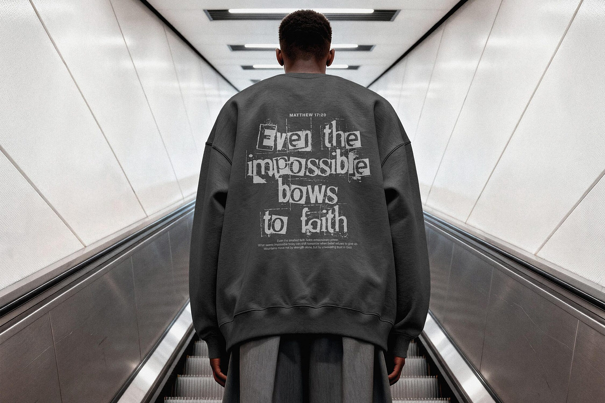 Urban Sweatshirt Mockup Back View, an Advertising Mockup by Design Squad (Photo 1 of 4)