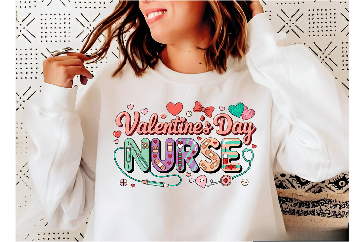 Valentine's Day Nurse Sublimation, an Illustration by Designking (Photo 4 of 6)