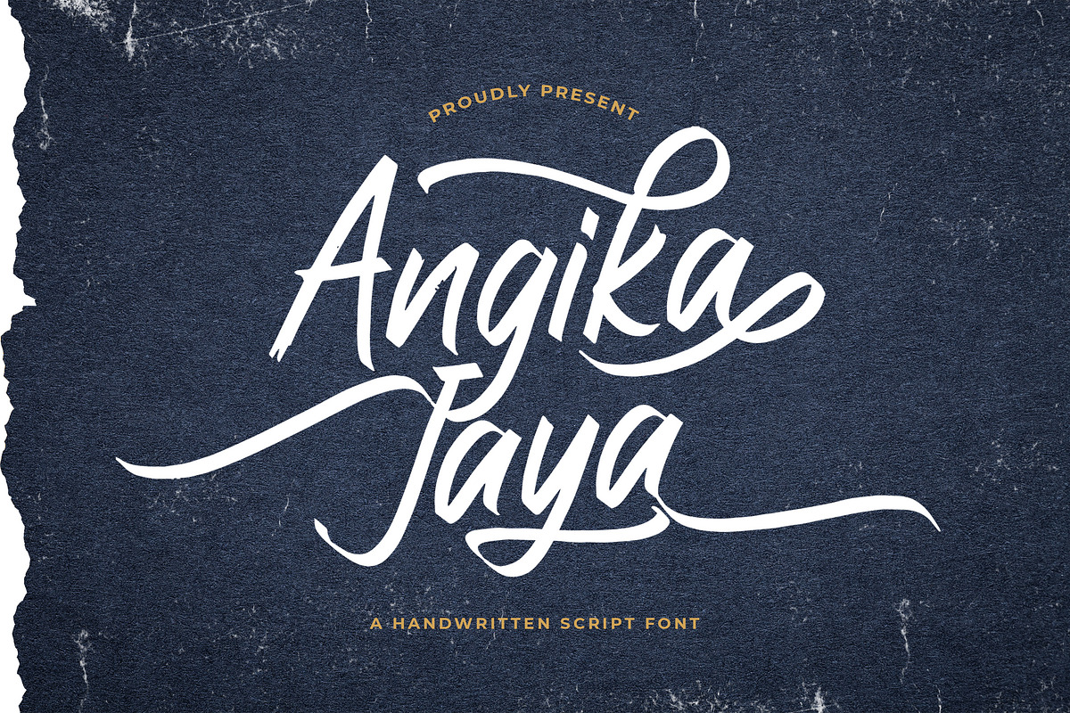 Angika Jaya - Handwritten Font, a Script Font by StringLabs (Photo 1 of 11)