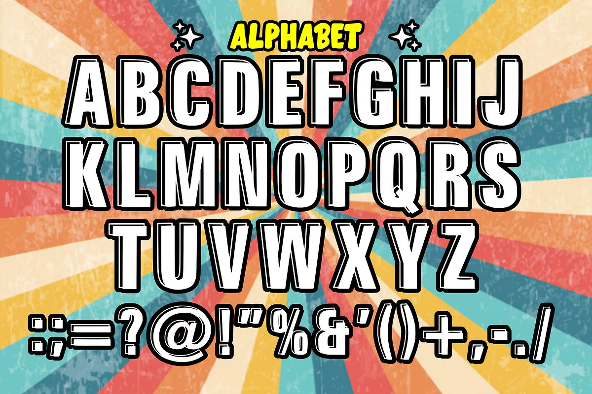Simple Retro - Display Font, a Font by KiddoGlyphs Studio (Photo 4 of 5)