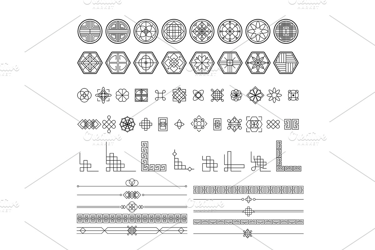 Traditional asian decorations, a Background Graphic by winwin.art
