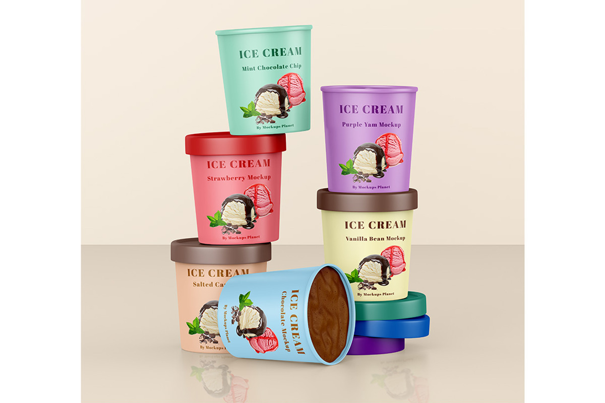 Ice Cream Cup Mockups, a Cups & Container Mockup by Mockups Planet (Photo 4 of 5)