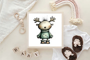 Whimsical Christmas Reindeer Clipart, an Illustration by CraftArtStudio (Thumbnail 6 of 6)