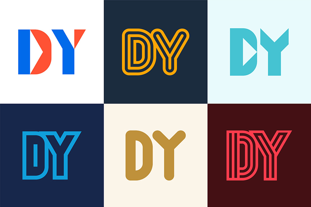 Set of letter DY logos, an Object Graphic by NataliiaVolyk
