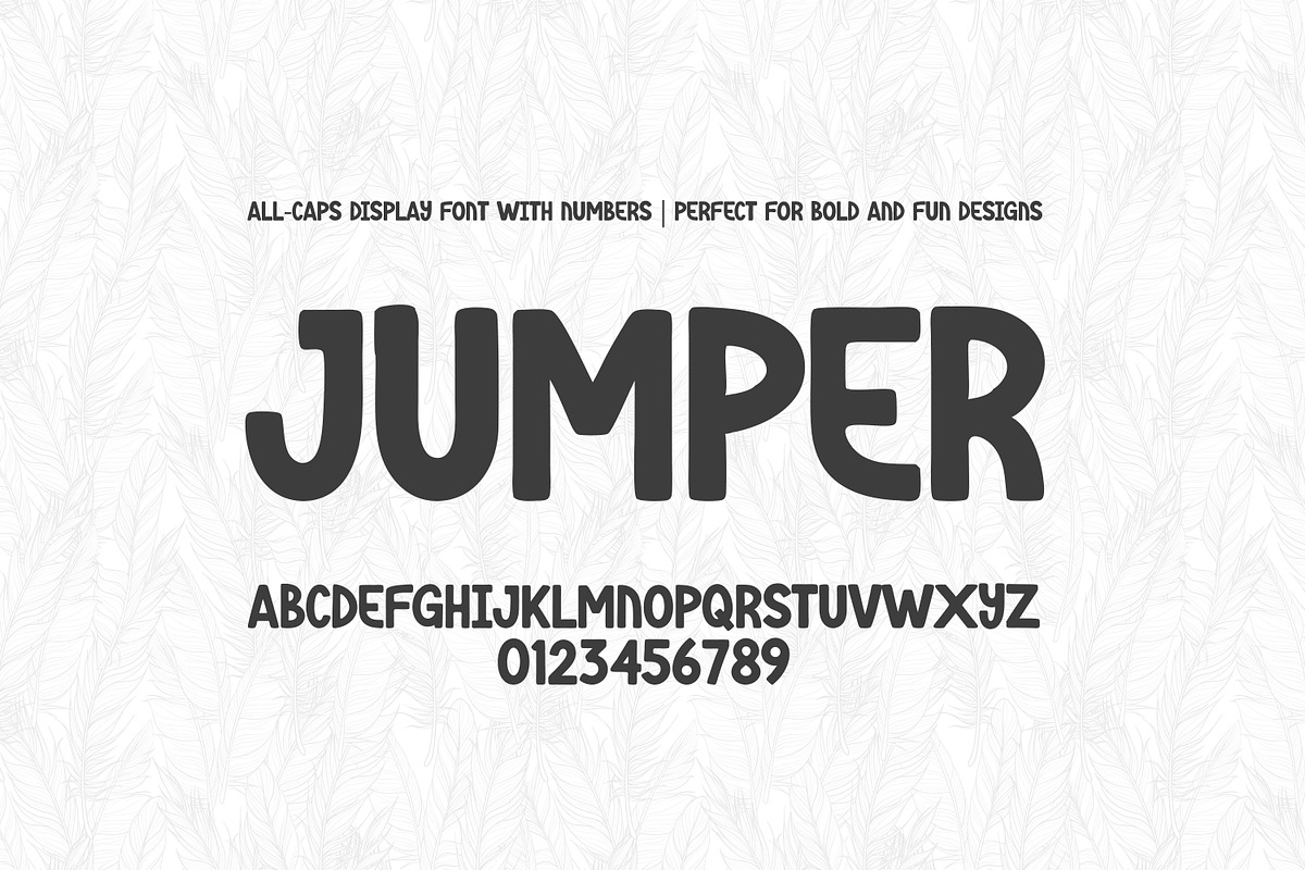 JUMPER – All-Caps and Numbers Font, a Sans Serif Font by Redmixx Design (Photo 1 of 5)