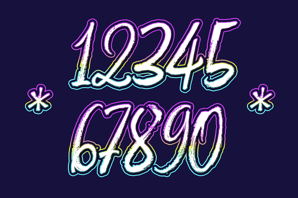 Brush Neon Glow Text Effect preview 2