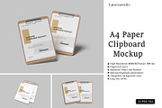 A4 Clipboard Mockup, a Mockup by lamorastudio (Thumbnail 1 of 11)