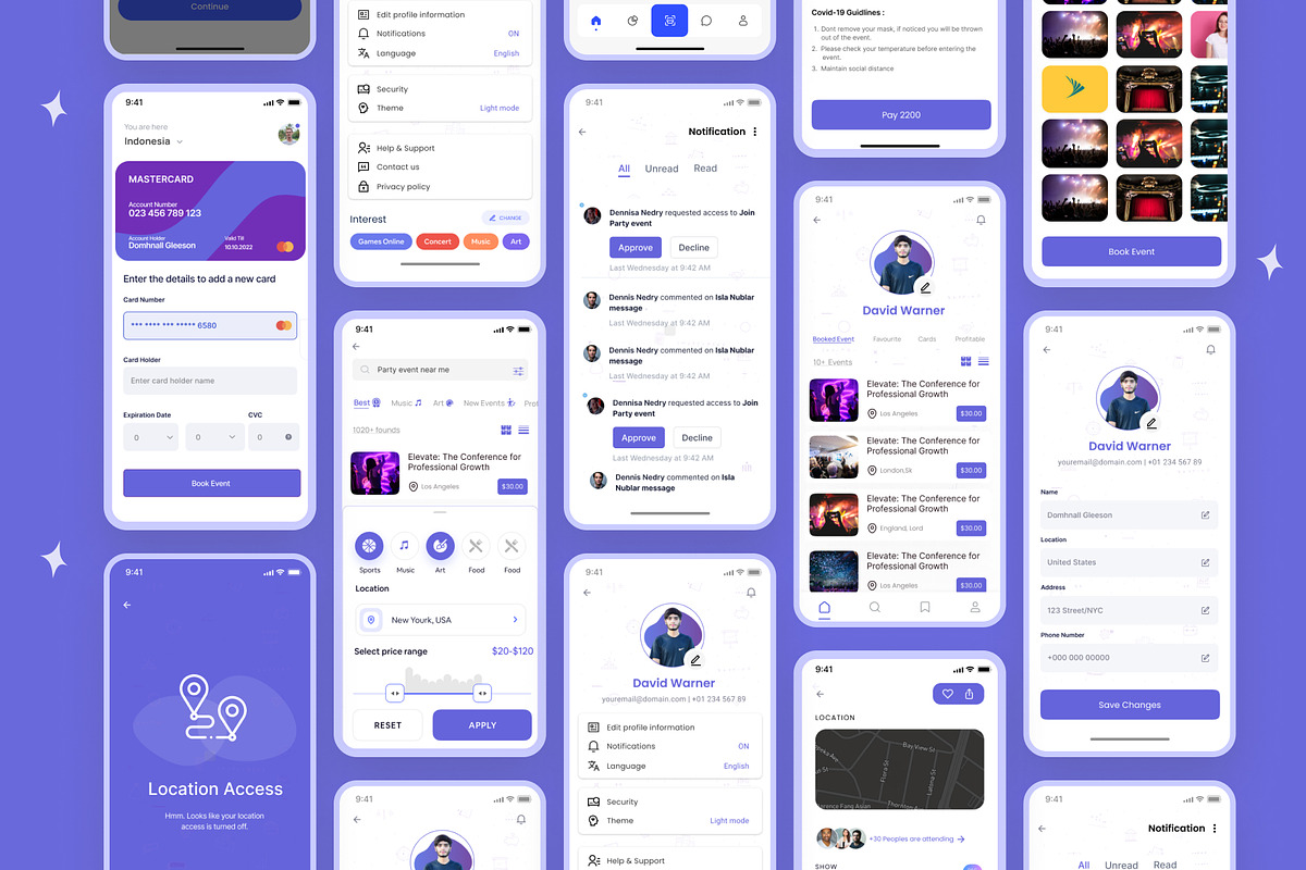 Event Booking App UI KIT, an UI Kit Template by Muhammad_Ahmad (Photo 4 of 8)