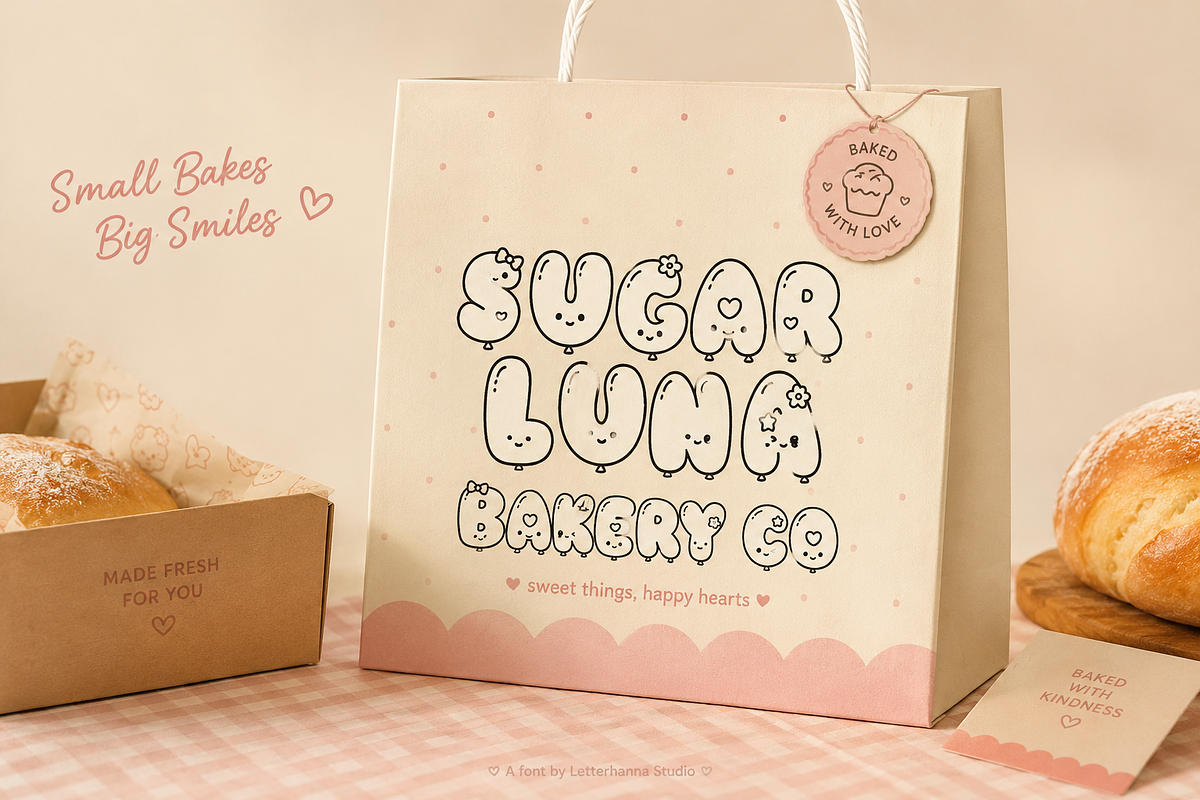 Cloudwink : A Playful Balloon Font, a Handwritten Font by Letterhanna Studio (Photo 4 of 9)