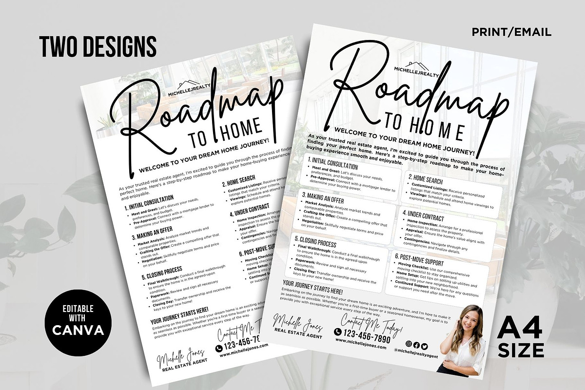 Real Estate Roadmap to Home Flyer, a Flyer Template by CreativeVinesStore (Photo 1 of 5)