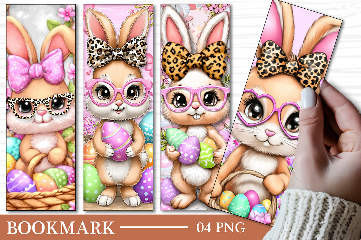 Easter Bunny Bookmark Design Easter, an Illustration by GatewayDesign (Photo 1 of 3)