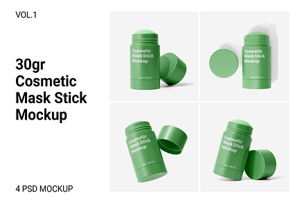 Cosmetic Mask Stick Mockup Vol.1, a Packaging Mockup by Akebareee