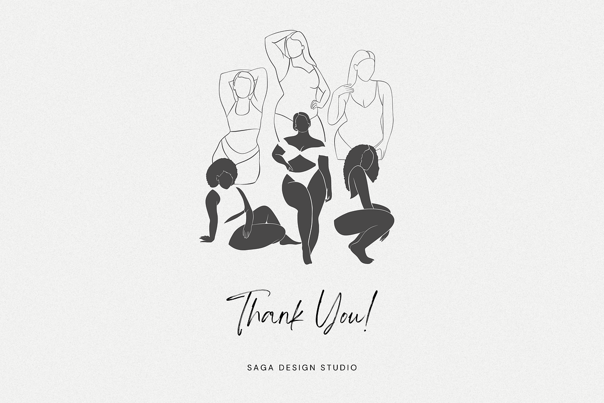 Minimal Abstract Curvy Women Art, an Illustration by Saga Design Studio (Photo 6 of 6)