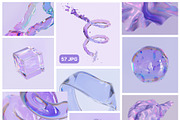 Purple Glass 3D Abstract Backgrounds, a Graphic by LarysaZabrotskaya (Thumbnail 5 of 8)