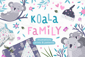 Koala Family Illustrations