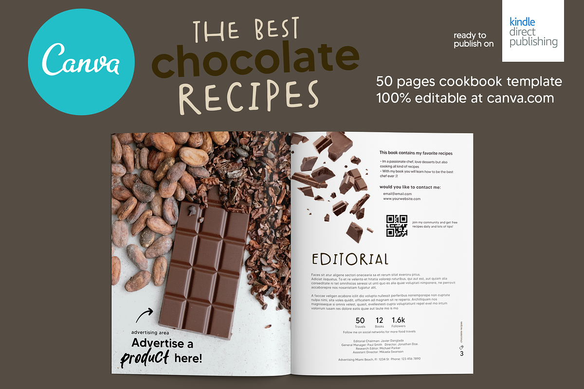 Canva Chocolate 8.5x11in Template, a Magazine Template by DeLaGranSiete (Photo 2 of 10)
