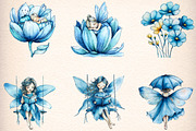 Watercolor Magical Garden Bule Fairi, an Illustration by Digital Artistic99 (Thumbnail 2 of 10)