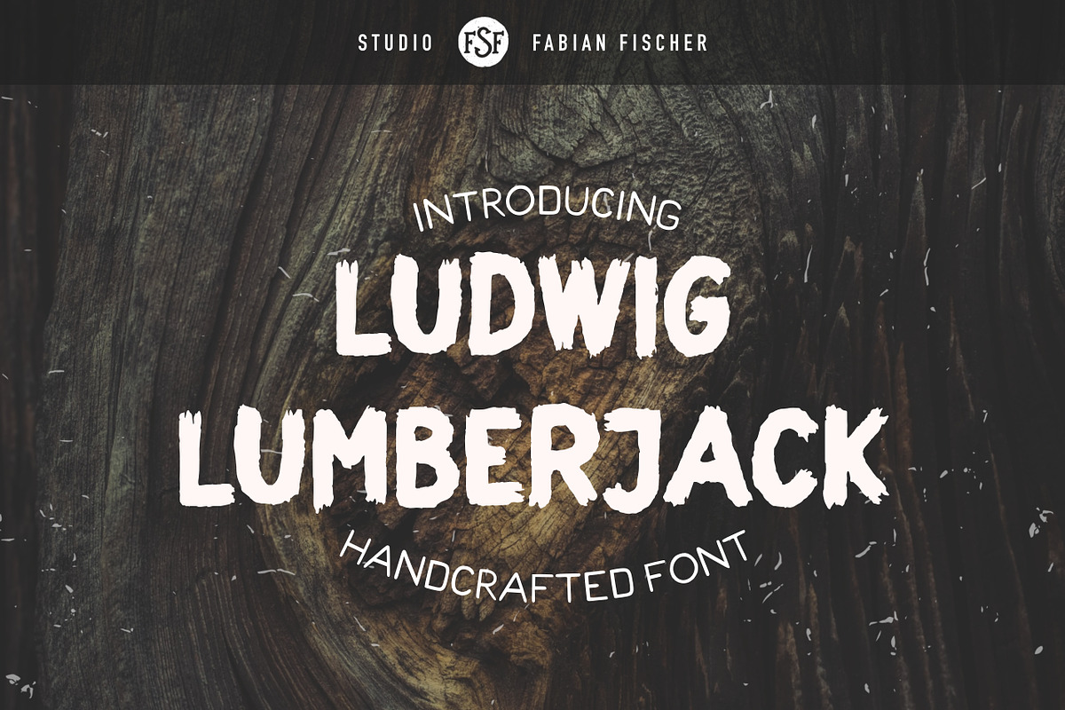Ludwig Lumberjack - Handmade font, a Sans Serif Font by Studio FabianFischer (Photo 1 of 3)