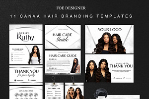 Luxury hair branding kit templates C