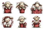 Cute spring lamb clipart, an Illustration by SinaCreation (Thumbnail 4 of 11)