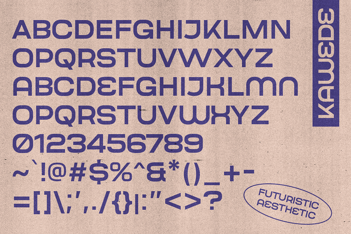 Kawede - Futuristic Aesthetic Fonts, a Sans Serif Font by Konstantine Studio (Photo 3 of 3)