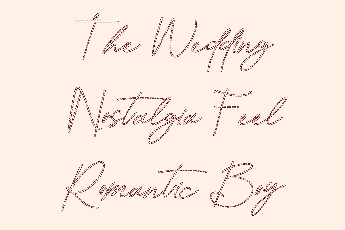 CS Baylora Dashed, a Script Font by Craft Supply Co. (Photo 3 of 8)