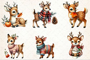 Autumn Cute Deer Clipart, an Illustration by Rose Art (Thumbnail 3 of 8)