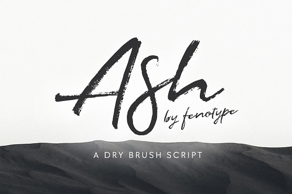 Ash Brush Font preview 2