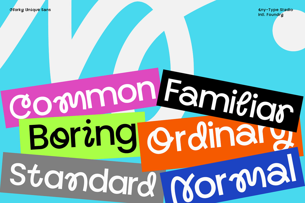 Clarky Playful Font, a Sans Serif Font by Any-Type® Foundry (Photo 2 of 8)