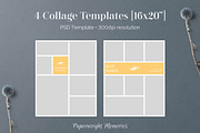 4 16x20 PSD Collage Board Templates, a Templates & Theme by Paperweight Memories (Thumbnail 5 of 6)