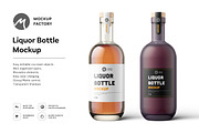 Liquor Bottle Mockup, a Packaging Mockup by Mockup Factory (Thumbnail 1 of 3)