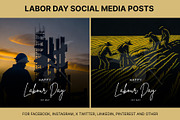 61 Labor day social media posts set, a Social Media Template by Walldecorated (Thumbnail 2 of 29)