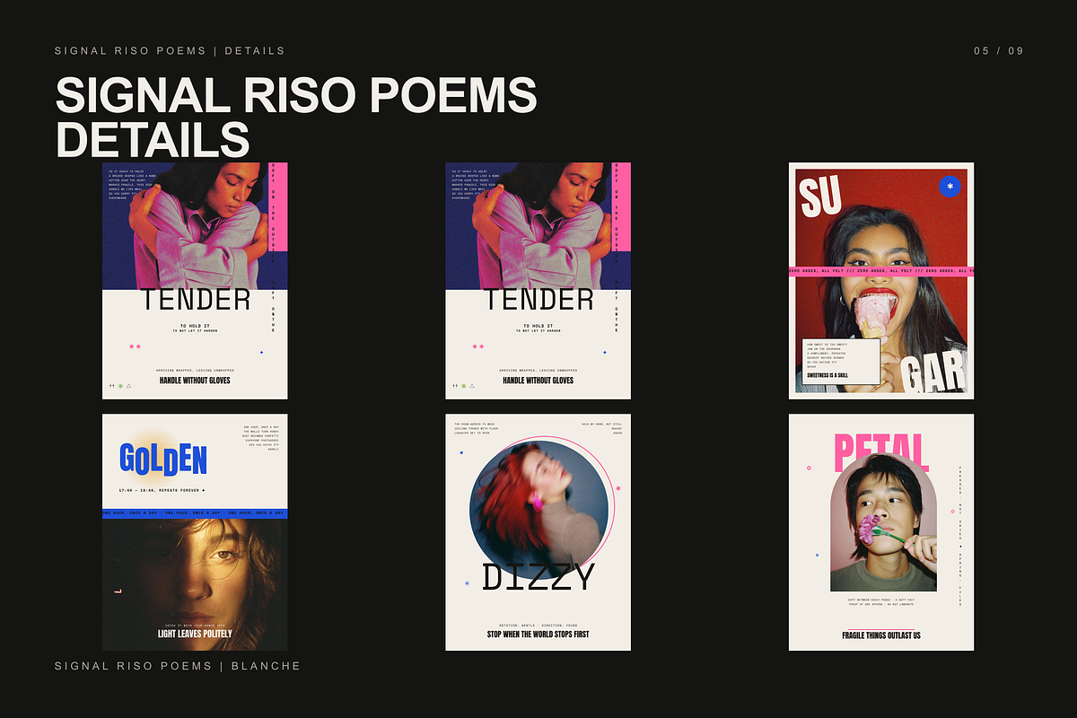 SIGNAL RISO | 10 Canva Templates, a Social Media Template by BlancheStudio (Photo 5 of 9)