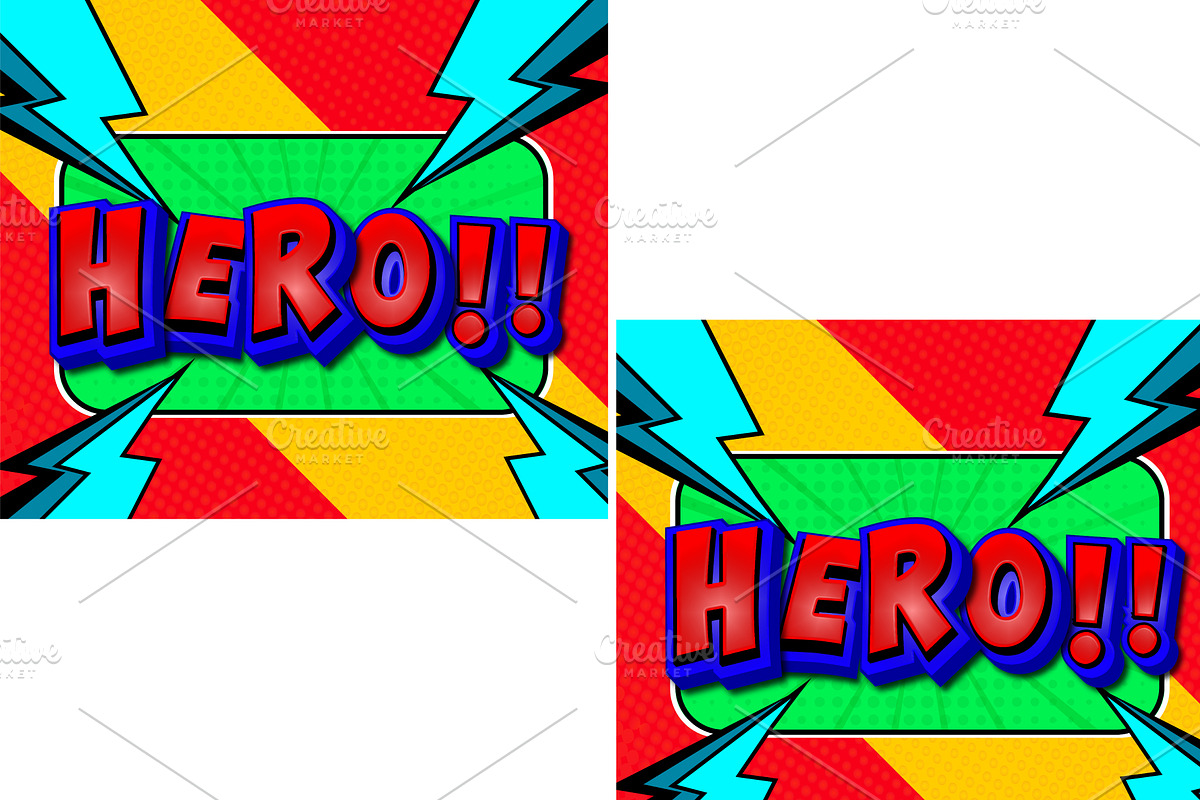 Hero Comic Art Background Design EPS, a Background Graphic by TrueVector (Photo 3 of 3)