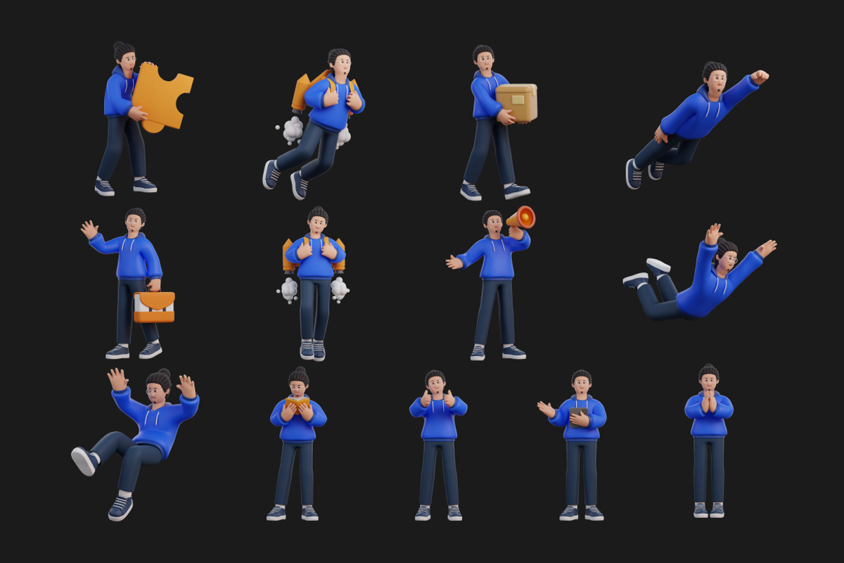 3D Business Activity Characters, a Characters & Person 3D Model by Rakata Studio (Photo 4 of 4)