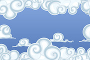 Beautiful Cartoon Clouds, an Illustration by yuanden graphics (Thumbnail 2 of 3)