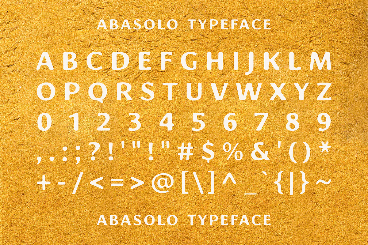 ABASOLO Font, a Font by TONA Fonts (Photo 4 of 4)