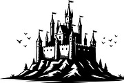 Medieval Castle Silhouette Set, an Illustration by BIPLOB EXPERT (Thumbnail 6 of 9)