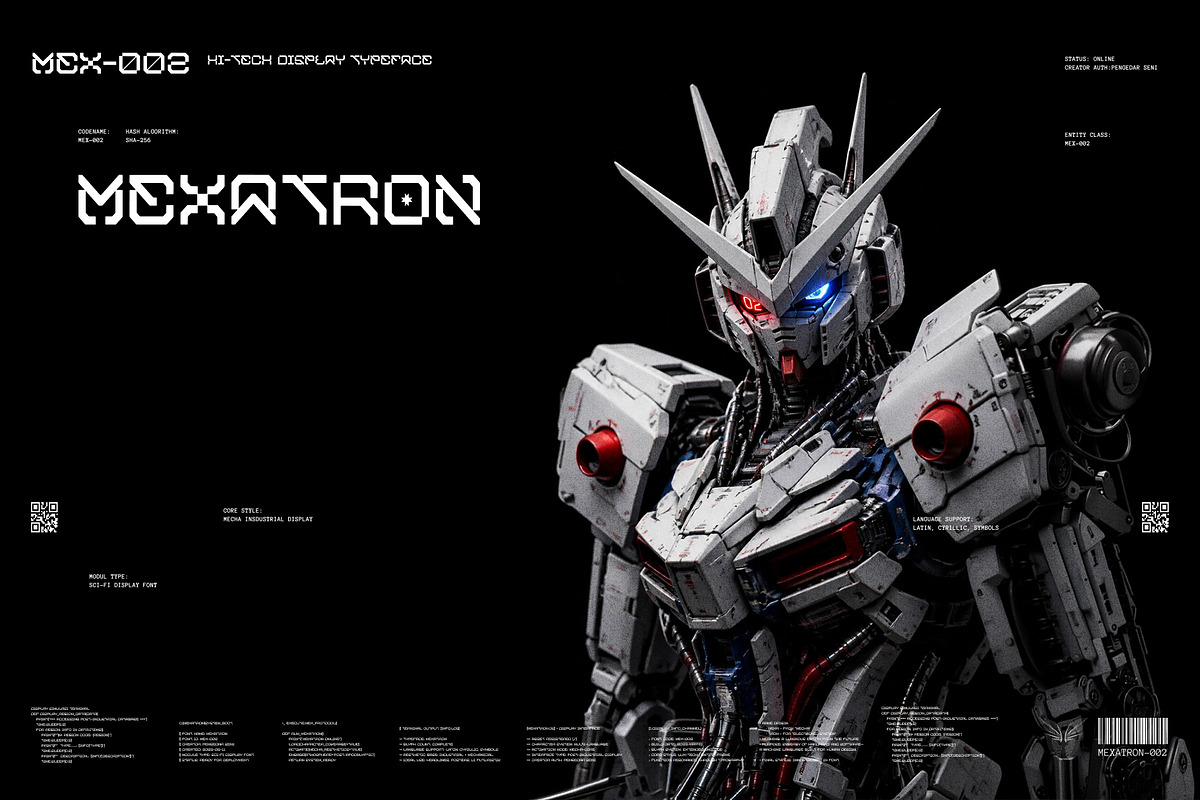 Mexatron - Sci-Fi Display Font, a Sans Serif Font by Pengedar Seni (Photo 6 of 10)