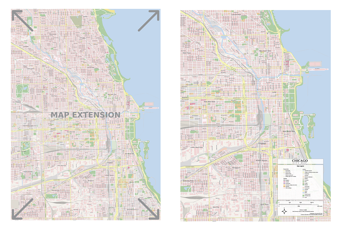 Chicago Street Map - City Map, a Work Illustration by Cartorical (Photo 3 of 4)
